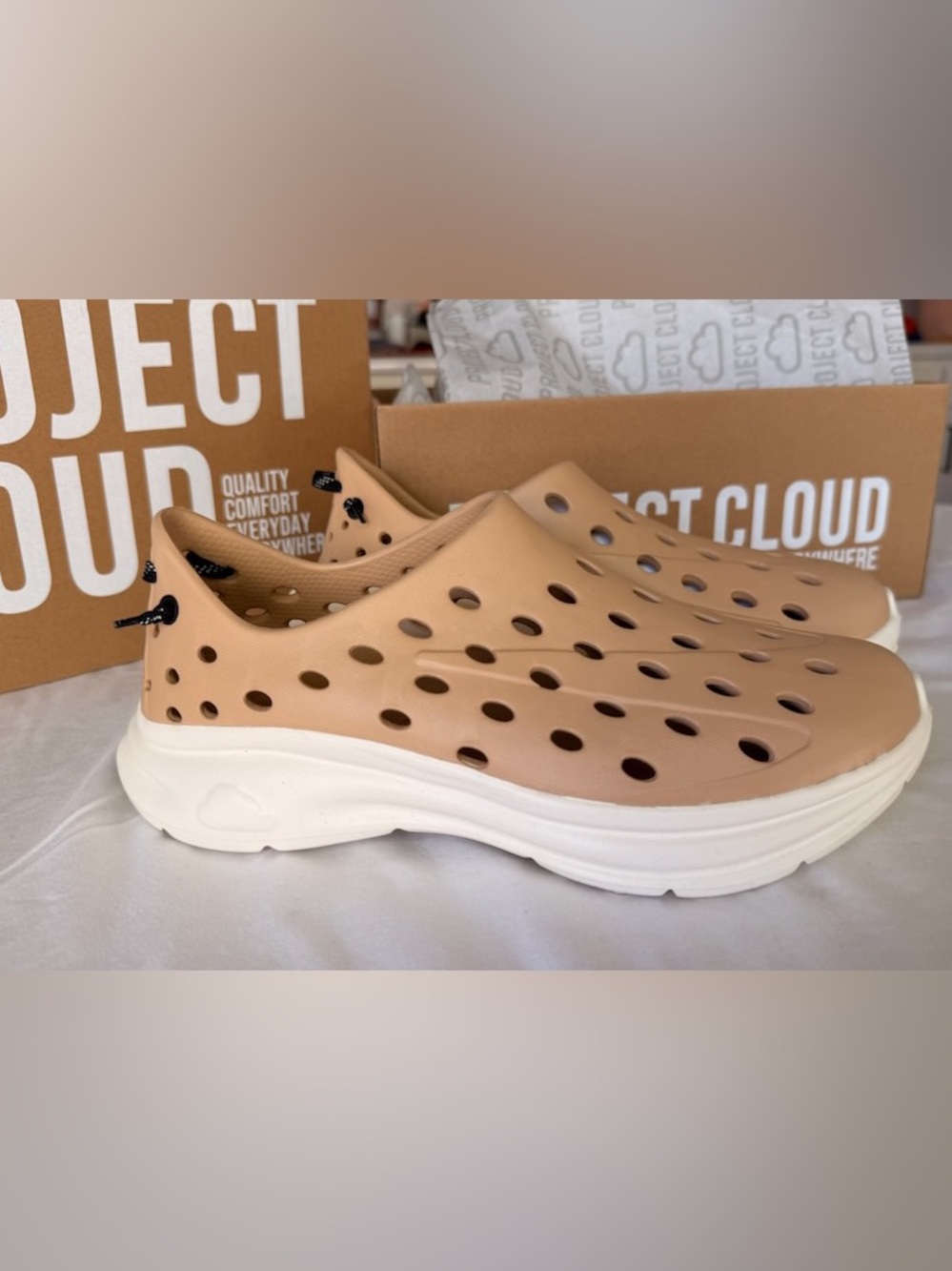Project Cloud Recharge Camel Tan Comfort Clogs Women's Size 9 New In Box